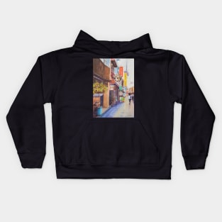 Japanese street scene Kids Hoodie